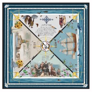 Limited Edition Maryland Mayflower Silk Scarf